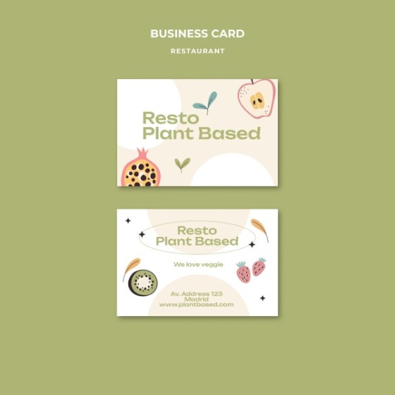Restaurant Catering Business Card PSD Template Design